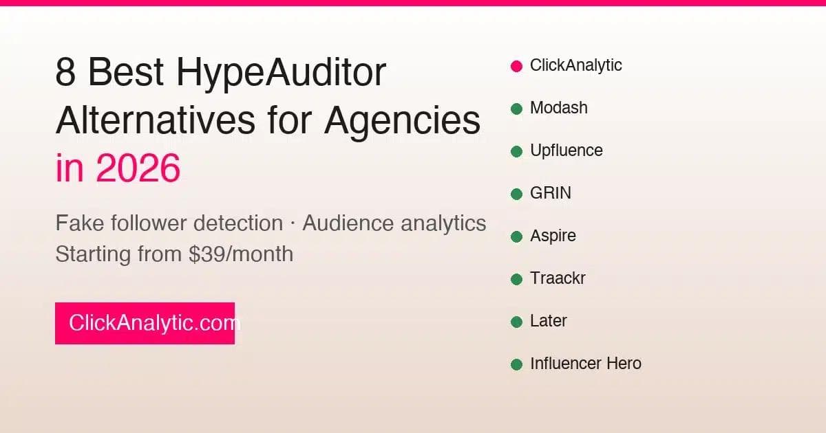8 mejores alternativas a HypeAuditor en 2026