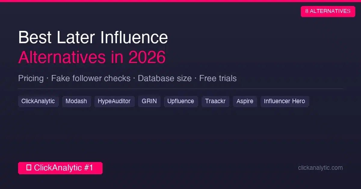 8 Mejores Alternativas a Later Influence en 2026