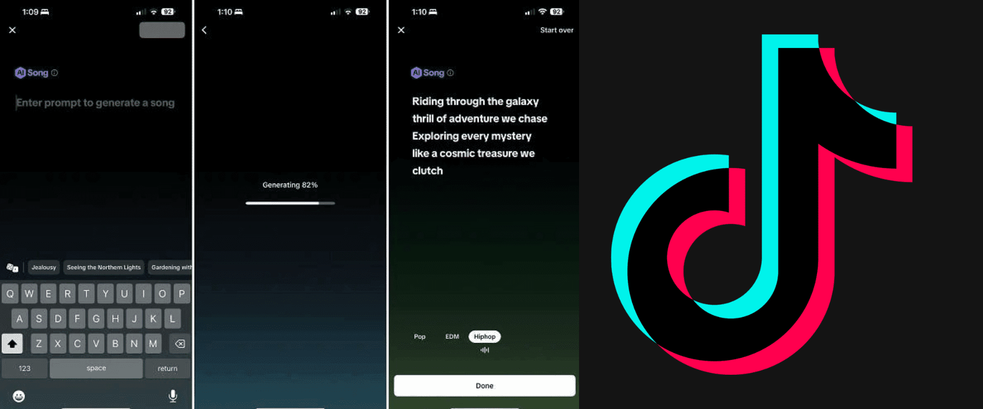 TikTok’s new AI song generation process