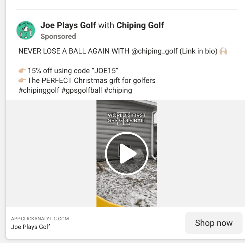 Chip-ing creator content reused in paid ads