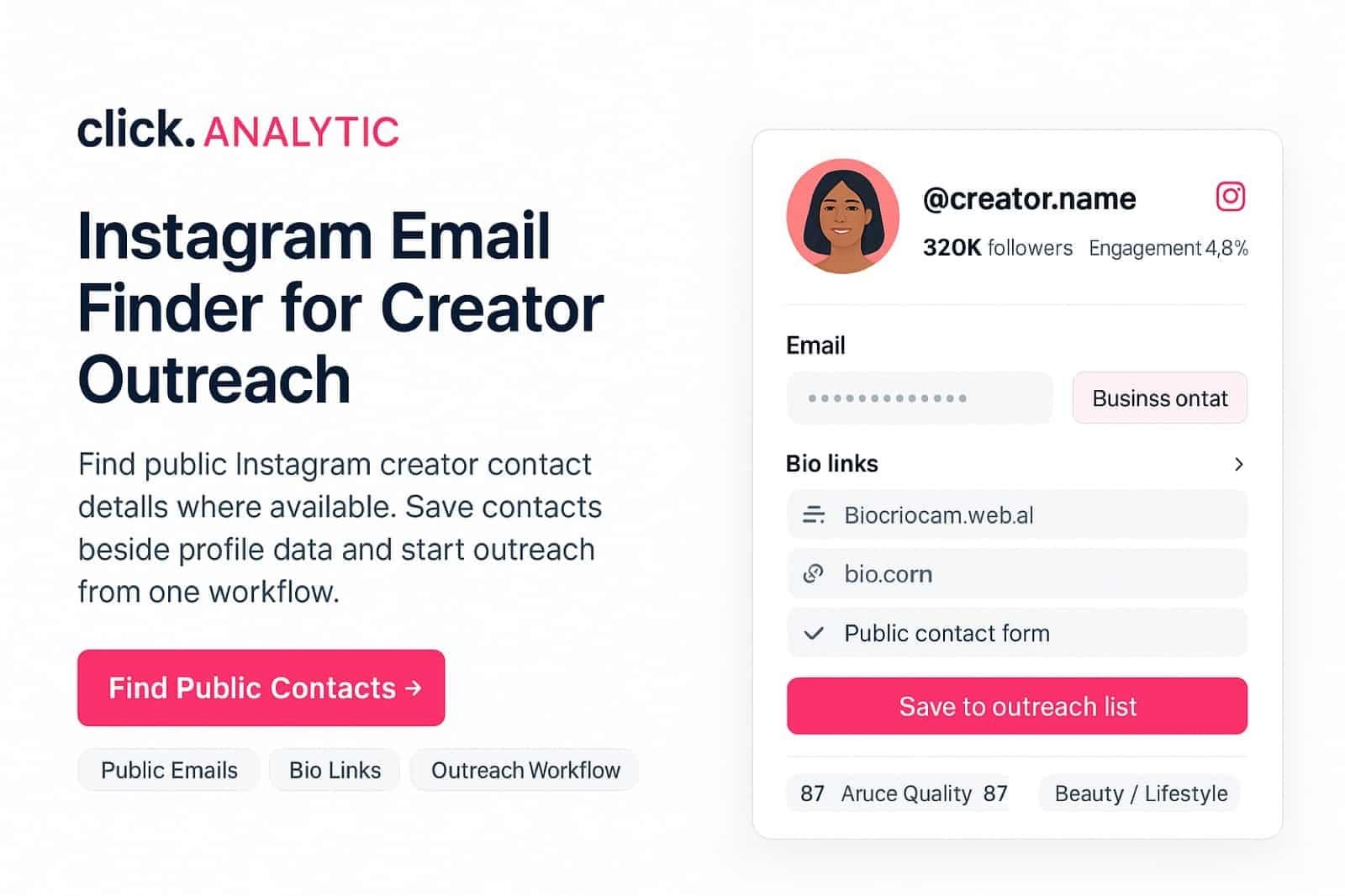 Instagram Email Finder: Pull Business Emails From Public Profiles