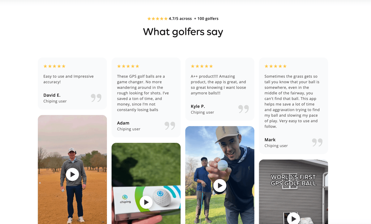 Chip-ing creator content on the website